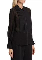 Derek Lam Oriel Dobby-Dot Jacquard Shirt