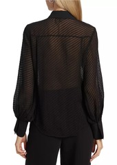 Derek Lam Oriel Dobby-Dot Jacquard Shirt