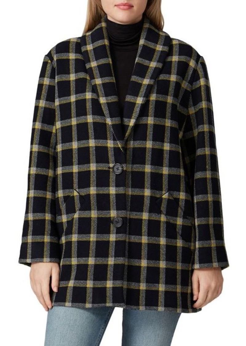 Derek Lam Plaid Cocoon Wool Blend Coat