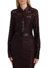 Derek Lam Raissa Lace Button-Up Shirt