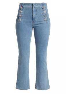 Derek Lam Robertson High-Rise Stretch Crop Flare Jeans