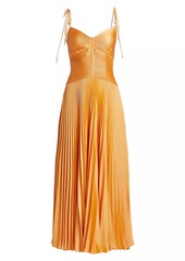 Derek Lam Rochelle Satin Pleated Cami Dress