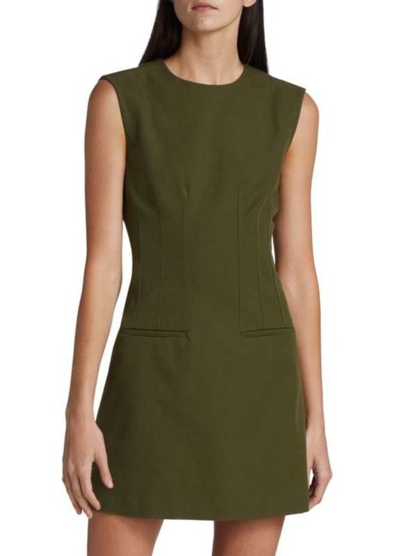 Derek Lam Rooney Stretch Cotton Darted Minidress