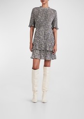 Derek Lam Samantha Pleated A-Line Mini Dress