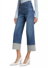 Derek Lam Simona Cuffed Straight-Leg Jeans