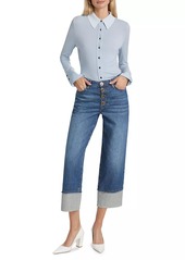 Derek Lam Simona Cuffed Straight-Leg Jeans