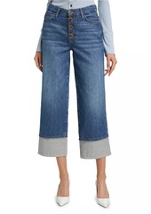 Derek Lam Simona Cuffed Straight-Leg Jeans