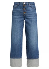 Derek Lam Simona Cuffed Straight-Leg Jeans