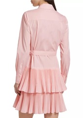 Derek Lam Sterling Pleated Tiered Shirtdress