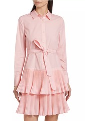 Derek Lam Sterling Pleated Tiered Shirtdress