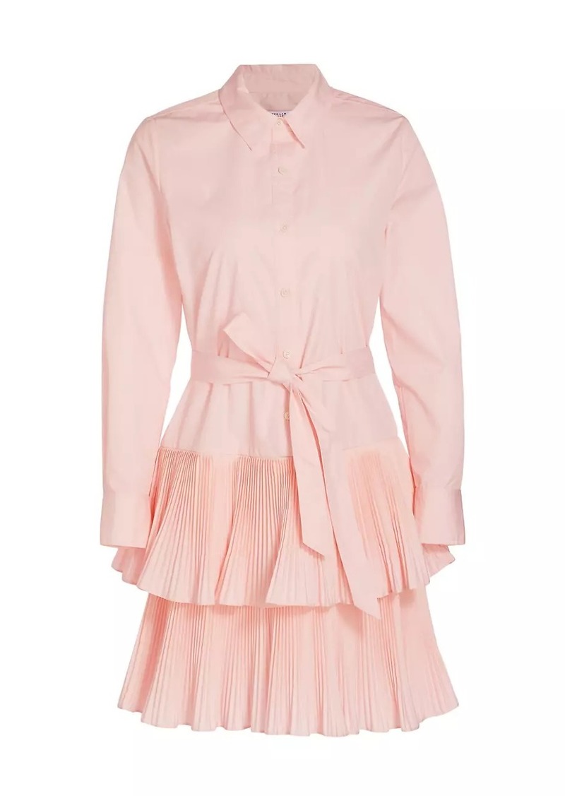 Derek Lam Sterling Pleated Tiered Shirtdress