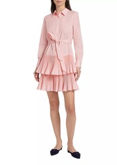 Derek Lam Sterling Pleated Tiered Shirtdress