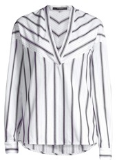 Derek Lam Stripe Cotton V-Neck Tunic