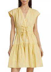 Derek Lam Tora Cotton Poplin Tiered Minidress