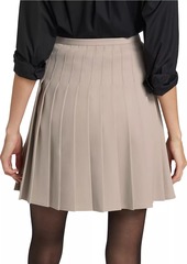 Derek Lam Vittoria Wool-Blend Pleated Wrap Miniskirt