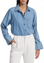 Derek Lam Wesley Bell-Sleeve Cotton Shirt