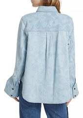 Derek Lam Wesley Floral Denim Shirt