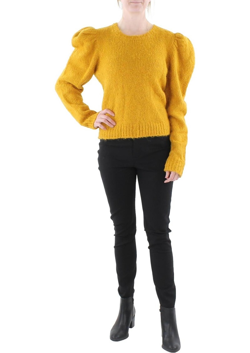 Derek Lam Womens Wool Ribbed Trim Crewneck Sweater