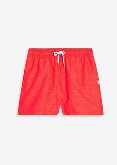 Derek Rose - Aruba mid-length printed swim shorts - Orange - S