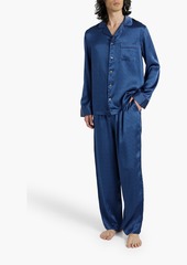 Derek Rose - Brindisi printed silk-satin pajama set - Blue - S