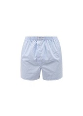 Derek Rose - Candy-striped Cotton-poplin Boxer Shorts - Mens - Blue Multi