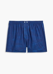 Derek Rose - Cotton-jacquard boxer shorts - Blue - XL