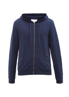 Derek Rose - Devon Zipped Cotton-jersey Hooded Sweatshirt - Mens - Navy
