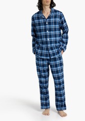 Derek Rose - Kelburn checked cotton-flannel pajama set - Blue - XL