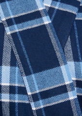 Derek Rose - Kelburn checked cotton-flannel robe - Blue - M