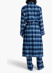 Derek Rose - Kelburn checked cotton-flannel robe - Blue - US 38