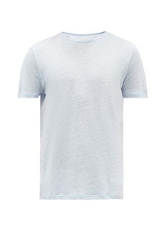 Derek Rose - Linen-jersey T-shirt - Mens - Light Blue