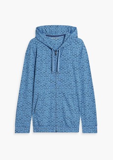 Derek Rose - London printed stretch-modal jersey zip-up hoodie - Blue - M