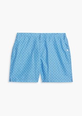Derek Rose - Mid-length printed swim shorts - Blue - XXL