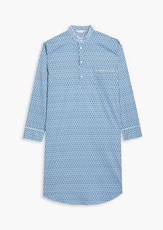 Derek Rose - Nelson printed cotton nightshirt - Blue - S