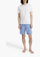 Derek Rose - Nelson printed cotton pajama shorts - Blue - XL
