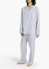 Derek Rose - Nelson printed cotton-poplin pajama set - Blue - XXL