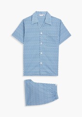 Derek Rose - Nelson printed cotton-poplin pajama set - Blue - S