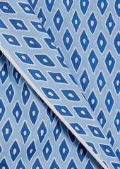 Derek Rose - Nelson printed cotton robe - Blue - S