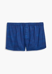 Derek Rose - Paris cotton-jacquard boxer shorts - Blue - XXL