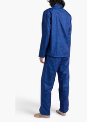 Derek Rose - Paris cotton-jacquard pajama set - Blue - XL
