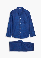 Derek Rose - Paris cotton-jacquard pajama set - Blue - XL