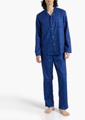 Derek Rose - Paris cotton-jacquard pajama set - Blue - XL