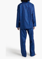 Derek Rose - Paris cotton-jacquard pajama set - Blue - XXL