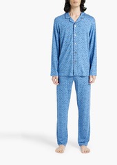 Derek Rose - Printed stretch-modal jersey pajama set - Blue - 3XL