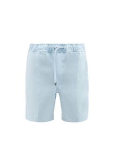 Derek Rose - Sydney Drawstring-waist Linen Shorts - Mens - Light Blue