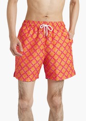 Derek Rose - Tropez mid-length printed swim shorts - Orange - S