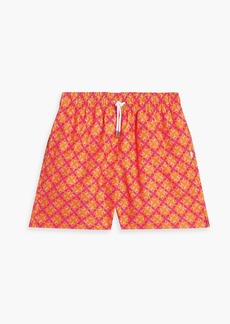 Derek Rose - Tropez mid-length printed swim shorts - Orange - S