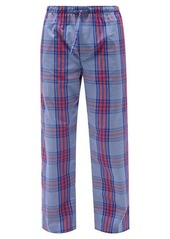 Derek Rose Barker checked cotton lounge trousers
