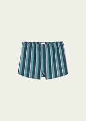 Derek Rose Men's Royal 221 Cotton Stripe Modern-Fit Boxers