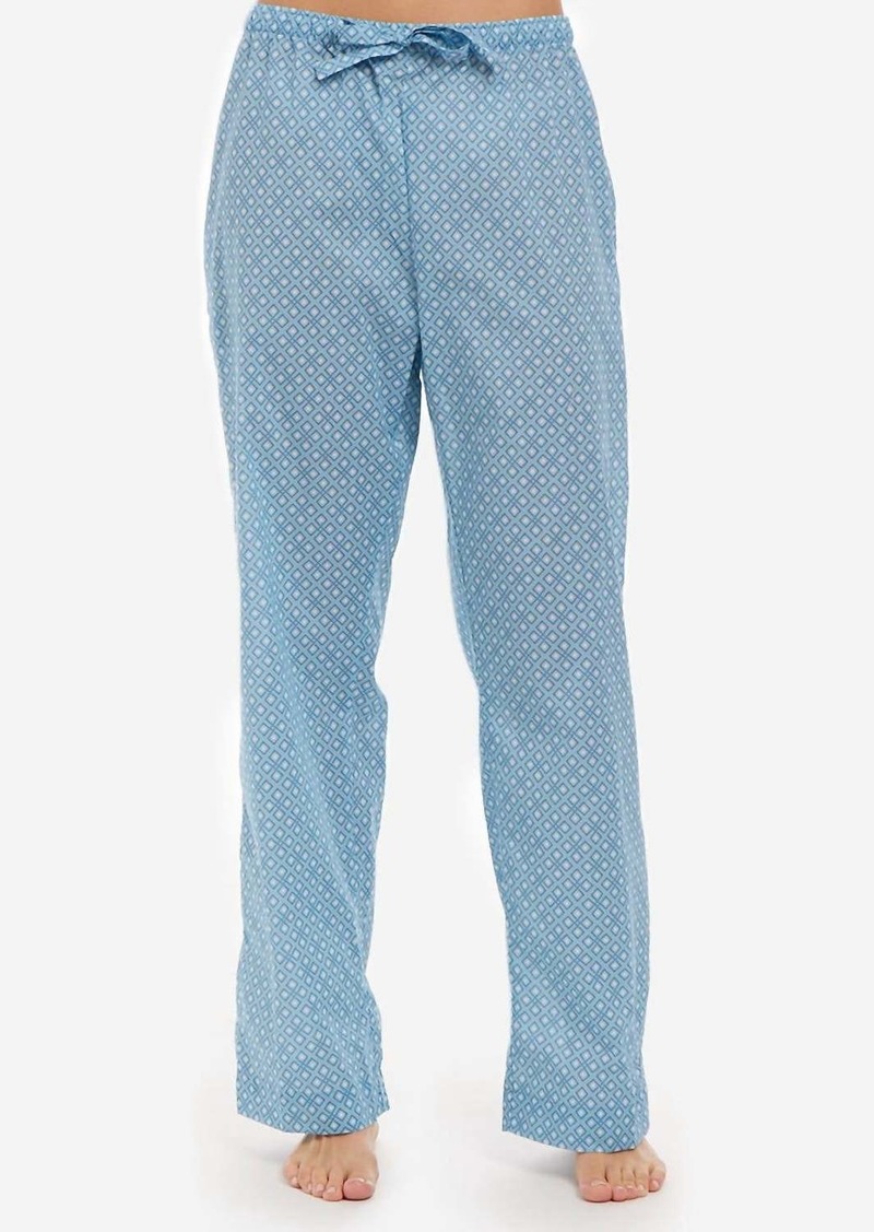 Derek Rose Ledbury Geometric Print Lounge Pant In Blue